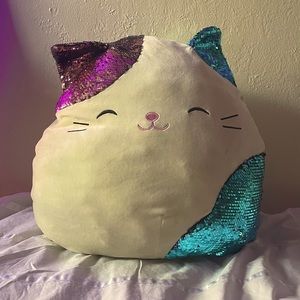 Squishmallows 16" Soft Plush Toy Pillow Cat with Glitter Belly Stuffed Animal!